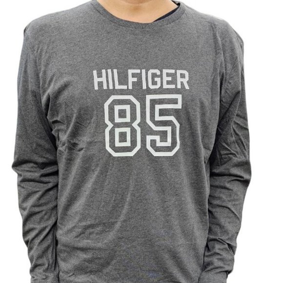 Tommy Hilfiger Long Sleeve Crew Neck Shirt - 09T4213 (016-Carbon Heather) - Picture 1 of 1